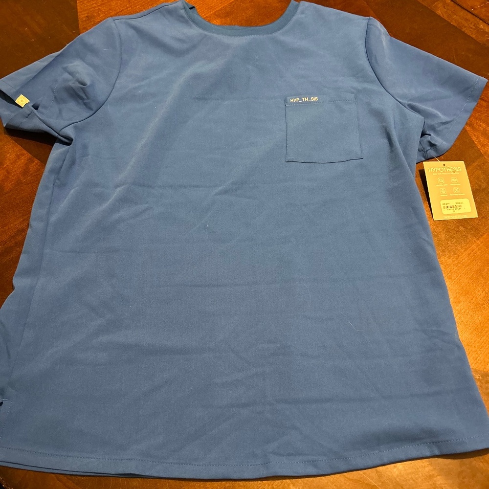 Royal blue hypothesis scrub top.